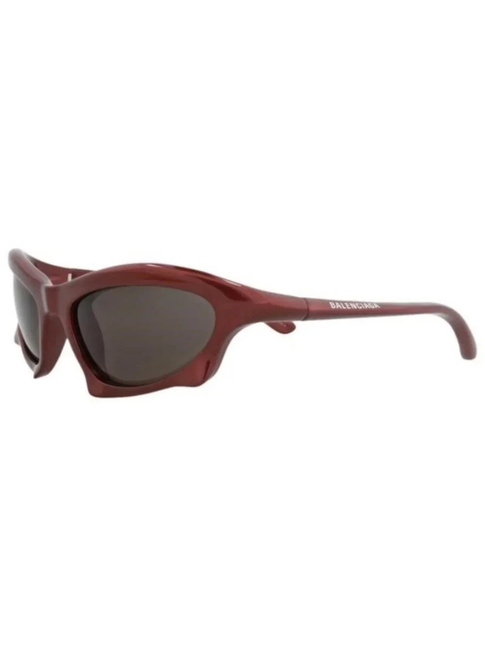 New Balenciaga Mens Shield/Wrap Burgundy Burgundy Grey Fashion Designer Sunglass
